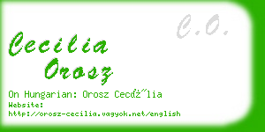 cecilia orosz business card